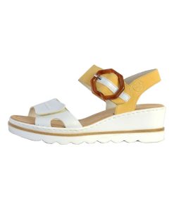 Sandale Cuir Rieker Kaukakus - Jaune