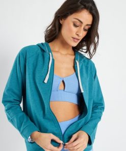 Veste de sport à capuche - bleu