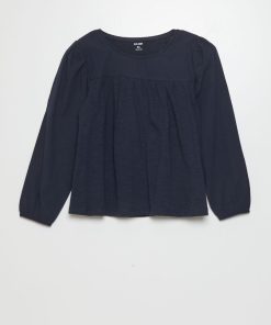 T-shirt en jersey à manches longues - Bleu