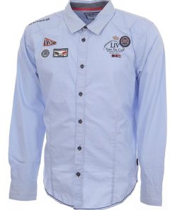 Chemise manches longues garçon ECLANVER - Bleu clair