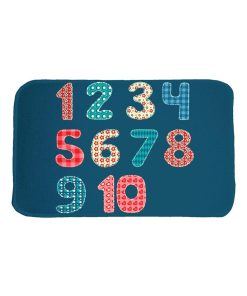 Tapis enfant 130x180 ULTRA DOUX CHIFFRES Bleu fabriqué en Europe idéal pour Chambre - Bleu