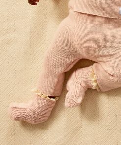 Chaussons chaussettes en tricot - Rose