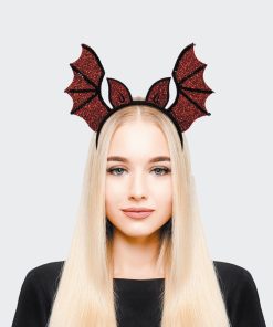 Serre-tête chauve-souris - rouge/noir
