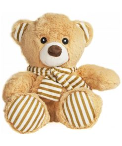 Peluche Bouillotte Ours Crème - Made in France - Marron