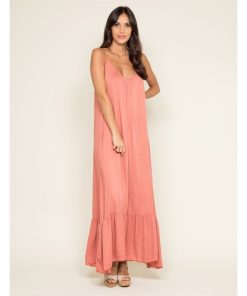 Robe longue ISTYLE - Rouge brique