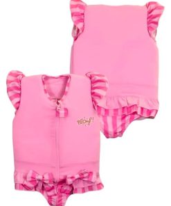 Maillot de Bain Zoe Enfant avec Flotteurs - Accessoire de Natation Fille - Rose