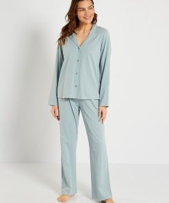 Pyjama jersey - 2 pièces - Vert d'eau