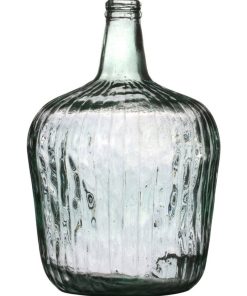 Vase dame Jeanne verre recyclé 16L Sahara - Transparent