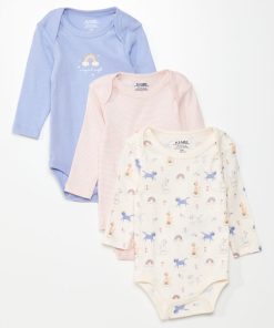 Lot de 3 bodies manches longues - LUDI GIRL