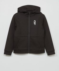 Sweat zippé à capuche - Noir