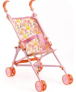 Accessoire pour poupon Poméa 32 cm : Poussette Flowers - 54 cm - N/A