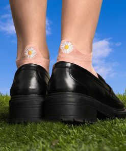 Socquettes En Coton Fleurs- Sockup- 35-42 - Rose