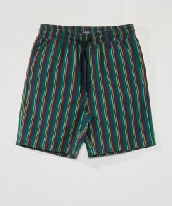 Bermuda rayé - Vert