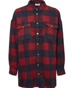 Chemise en flanelle Noisy May - Rouge