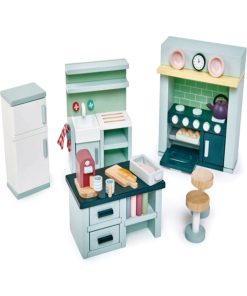 Mobilier Pour Poupée Cuisine En Bois - N/A