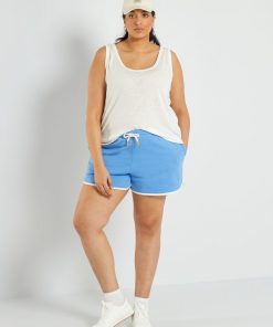 Short de sport en molleton - Bleu