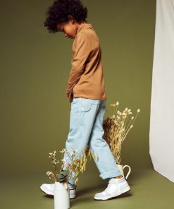 Jean wide-leg - coupe large - bleu