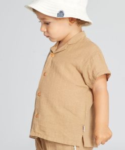 Chemise à manches courtes - Marron