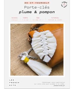 Coffret Macramé - 2 Porte-clés Plume & Pompon - N/A