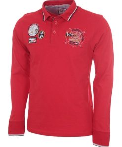 Polo manches longues garçon ECAPLANO - Rouge