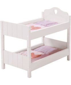 ROBA Lit Superposé pour Poupée Jumelle en Bois "Fienchen" - Séparable en 2 Lits - Laqué Blanc - N/A