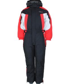 Combinaison de ski garçon EPLEM - Noir Rouge
