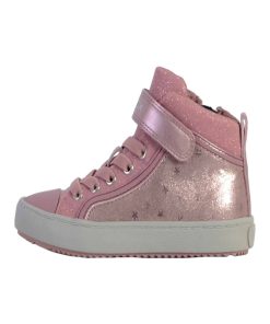 Basket Cuir Geox Enfant Kalispera - Rose