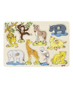 Puzzle à boutons animaux d'Afrique 9 éléments - N/A