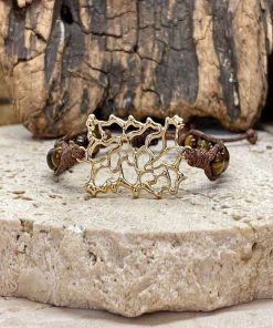 Bracelet équilibre en oeil de tigre - Marron
