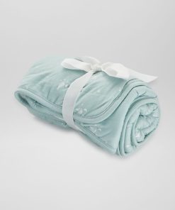 Couverture petit format en polaire - Vert eau