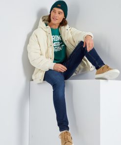 Doudoune en velours - Blanc