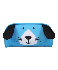 BAGTROTTER Trousse scolaire rectangulaire 3D Chien Kids Bleue - Bleu