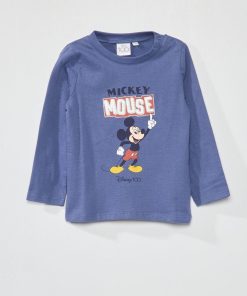 T-shirt à manches longues 'Mickey' - bleu