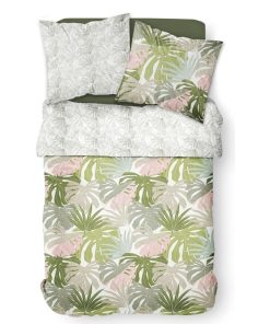 Housse de couette 220 x 240 Crazy Amana + 2 taies - Vert