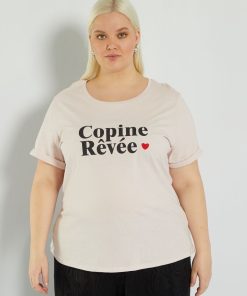 Tee-shirt EVJF avec message - rose