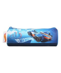 BAGTROTTER Trousse scolaire ronde Hot Wheels Bleu Voiture - Bleu