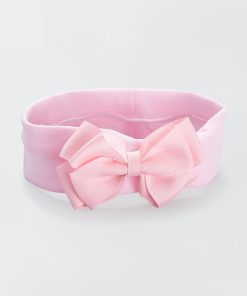 Bandeau élastique à noeud - rose