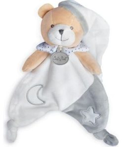 Doudou Babynat Ours Gris Plat - Les Luminescents - Gris