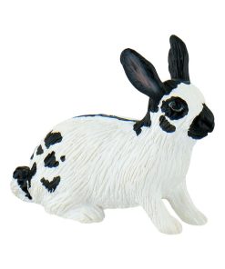 Figurine Lièvre noir et blanc - N/A
