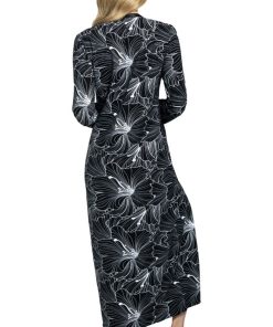 Chemise de nuit élégante longue Vita - Noir