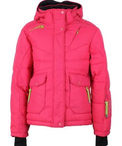 Doudoune de ski fille GANNECY - Rose framboise