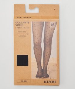 Collants en plumetis - noir
