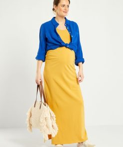 Robe grossesse en maille jersey - Jaune