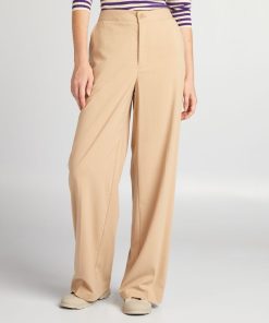 Pantalon large - Beige