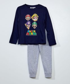 Pyjama long 'Mario' - Bleu