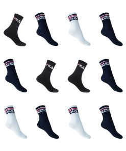 Pack Surprise de 12 Paires de chaussettes tennis Femme Fila - Noir