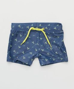 Boxer de bain imprimé 'palmiers' - bleu marine