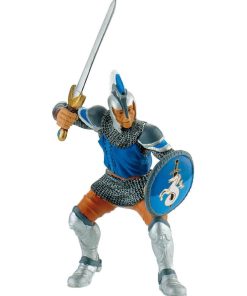 Figurine chevalier avec épée bleue - N/A