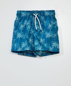 Short de bain imprimé - Bleu