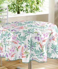Nappe ronde Herbella blanc - Blanc